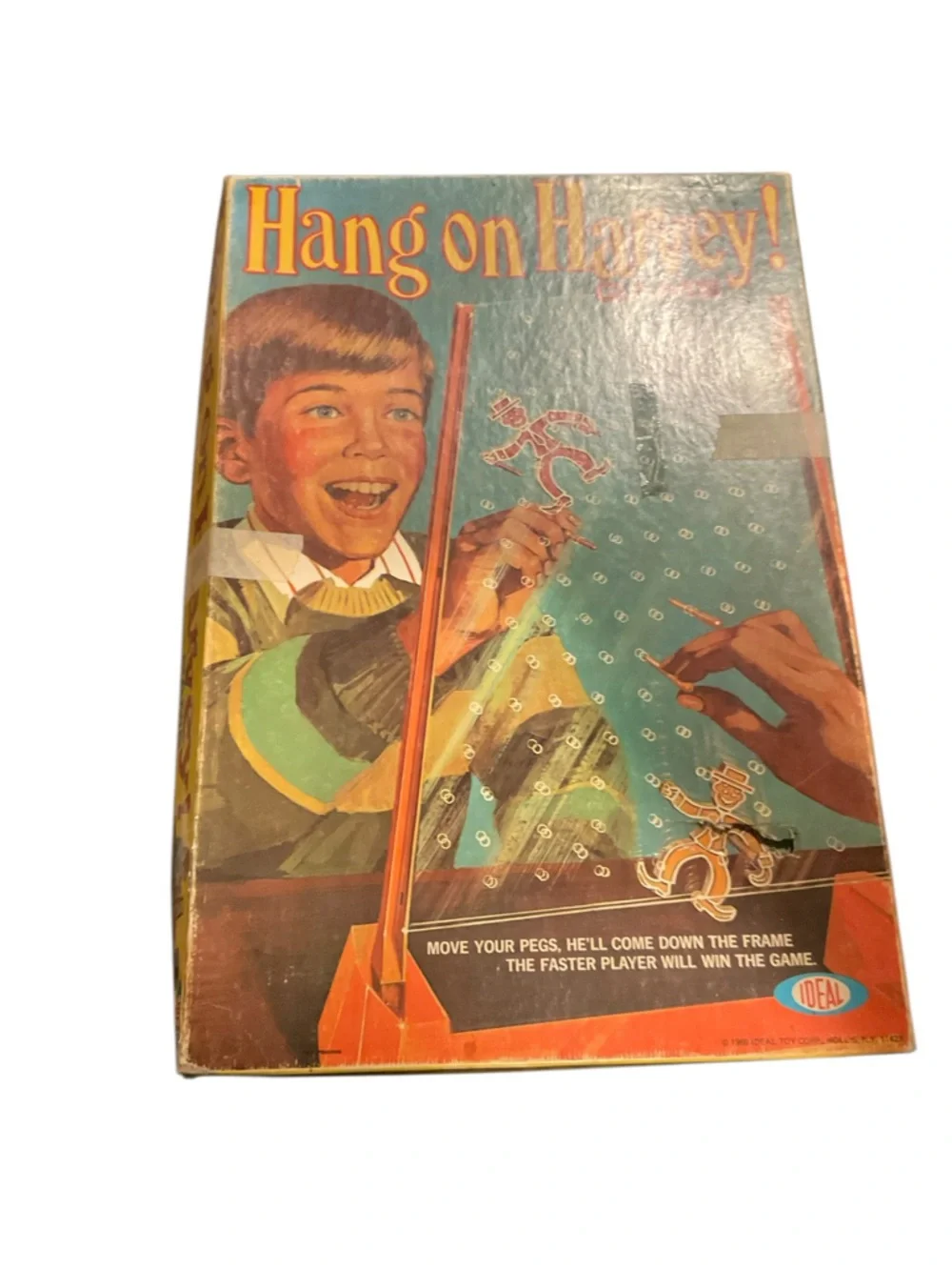 Hang On Harvey 1969 Ideal Toys Boardgame vtg Board Game box complete pegs mcm